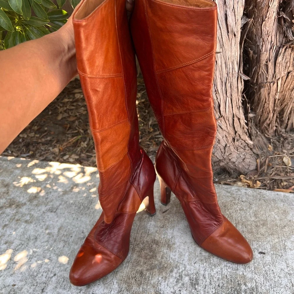 Vintage Frye Tall-High Boots Leather - Picture 7 of 15